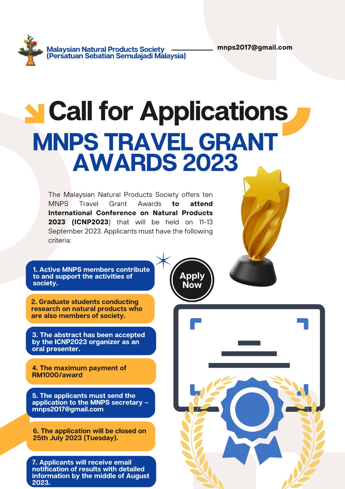 Travel grant MNPS